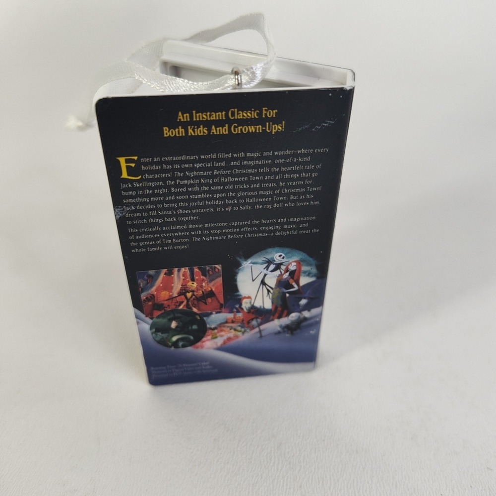 Hallmark Nightmare Before Christmas VHS TAPE ORNAMENT Exclusive - Picture 3 of 4